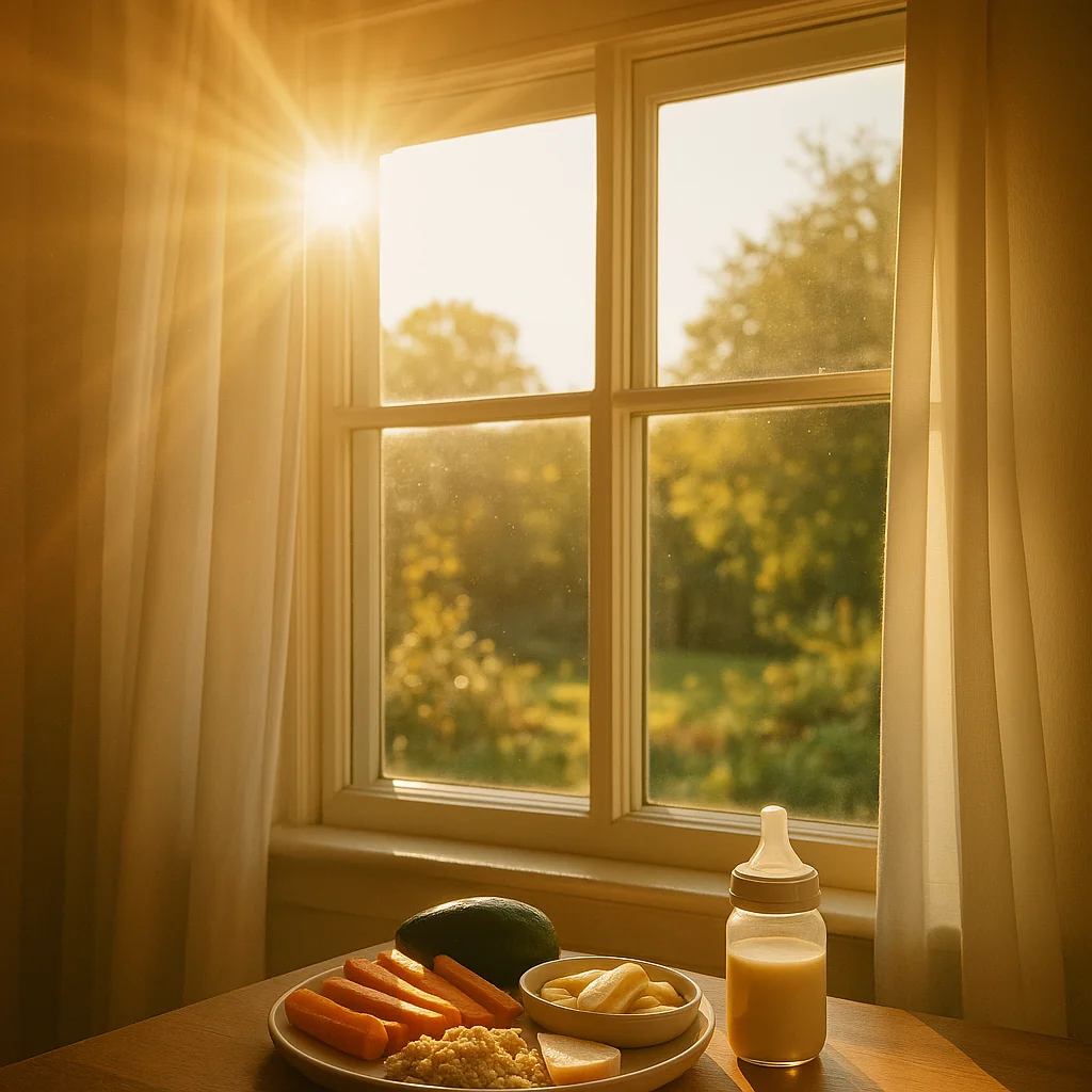 Dziecko poznające nowe smaki podczas posiłku